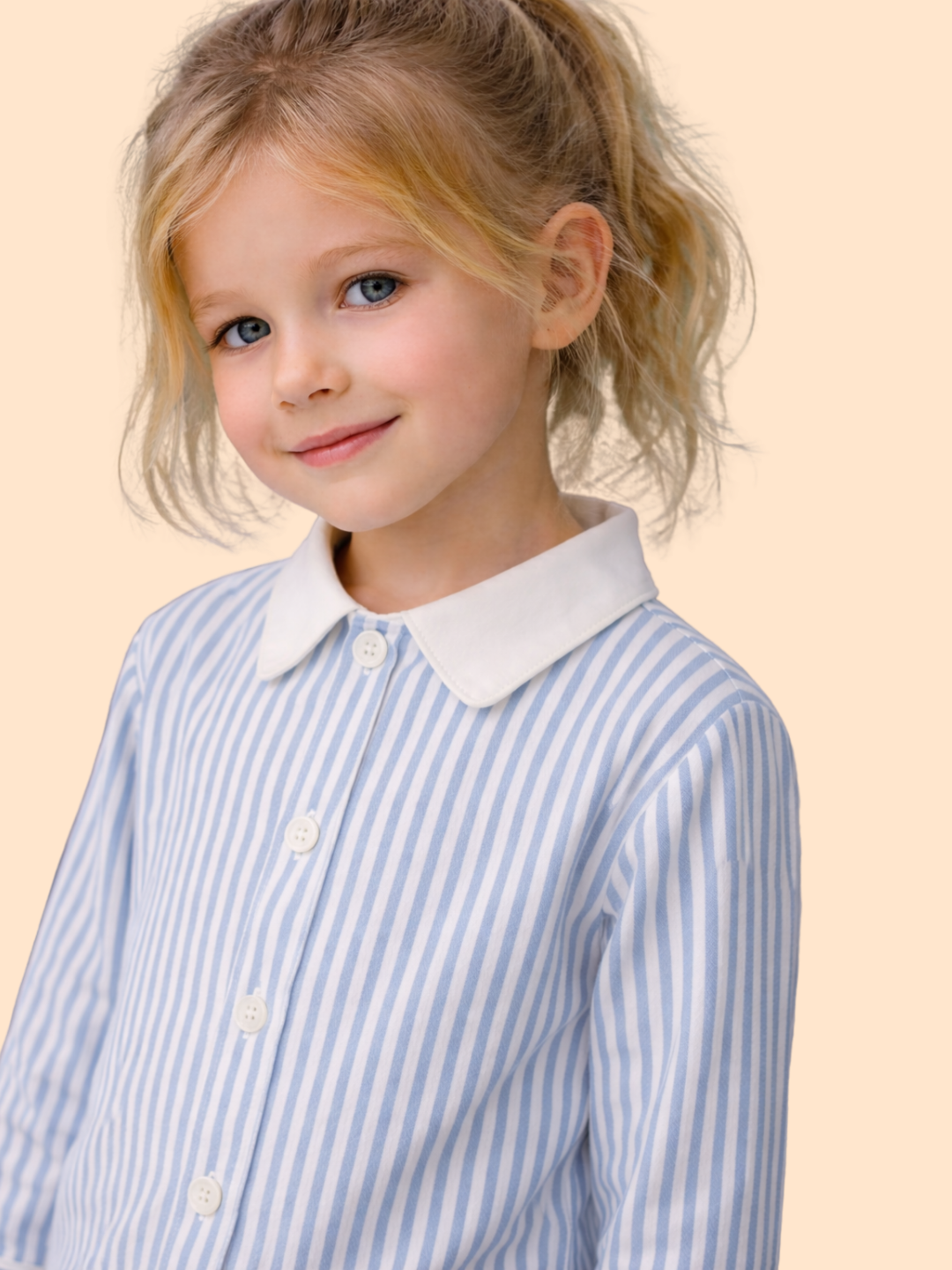 Kids Blue Striped Night Suit Set | Soft Cotton Pajama Set for Boys & Girls (2–10 Years)