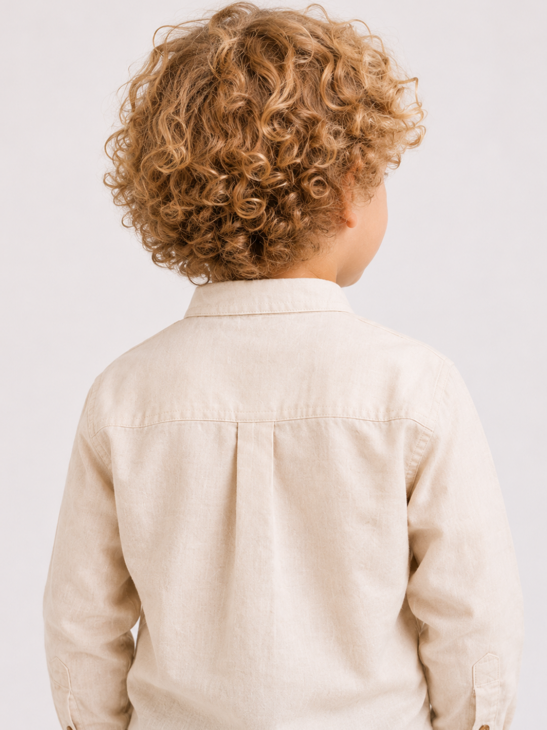 Toddler Boys Beige Mandarin Collar Shirt with Sage Green Cotton Pants | Premium Linen Look Co-Ord Set for Kids (2–12 Years)