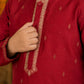 Boys Maroon Embroidered Kurta Pajama Set | Premium Festive Ethnic Wear for Kids | Wedding, Diwali & Party Outfit (1–8 Years)
