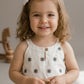 Girls White & Black Embroidered Co-Ord Set | Sleeveless Cotton Top with Wide Leg Palazzo Pants for Kids (1–8 Years)