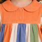 Girls Multicolor Striped Dress | Long Sleeve Cotton Casual Party Dress (2-6 Years)