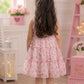 Girls Pink Floral Tiered Dress | Sleeveless Ruffle Cotton Summer Dress for Kids (1–8 Years)