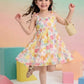 Girls Multicolor Floral Tiered Dress | Sleeveless Cotton Summer Party Dress for Kids (1–8 Years)