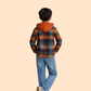 Boys Checked Hooded Shirt with Denim Jeans | Winter Casual Outfit Set (2-10 Years)