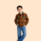 Boys Brown Checked Shirt with Denim Jeans | Stylish Casual Outfit Set (2-10 Years)