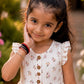 Girls Floral Cotton Co-Ord Set | Sleeveless Ruffle Top & Printed Shorts | Soft Summer Outfit | Casual Wear for Girls (2–8 Years)
