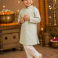 Boys Mint Green Embroidered Kurta Pajama Set | Premium Ethnic Wear for Kids | Festive, Wedding & Party Outfit (1–8 Years)