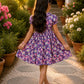 Girls Floral Cotton Frock Dress | Peter Pan Collar Printed Dress | Soft Casual Summer Dress for Girls