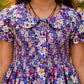 Girls Floral Cotton Frock Dress | Peter Pan Collar Printed Dress | Soft Casual Summer Dress for Girls
