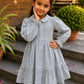 Girls Floral Cotton Dress | Peter Pan Collar Tiered Dress | Full Sleeve Casual Dress for Girls | Soft Everyday Wear
