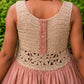 Girls Crochet Bodice Cotton Dress | Sleeveless Summer Dress | Boho Casual Dress for Girls | Soft Cotton Outfit