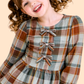 Girls Multicolor Checkered Peplum Top with Flared Pants | Stylish Casual Party Outfit (2-10 Years)