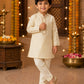 Boys Cream Embroidered Kurta Pajama Set | Premium Ethnic Wear for Kids | Festive, Wedding & Traditional Outfit (1–8 Years)