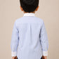 Boys Blue & White Striped Cotton Shirt with Navy Blue Trousers | Formal Co-ord Set for Boys | Smart Casual Party Wear Outfit