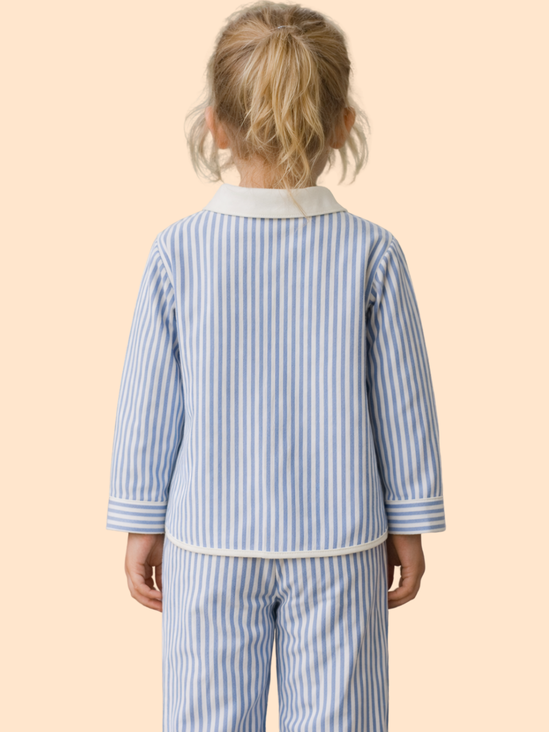 Kids Blue Striped Night Suit Set | Soft Cotton Pajama Set for Boys & Girls (2–10 Years)