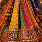 Girls Multicolor Navratri Lehenga Choli with Dupatta | Mirror Work Traditional Ghagra Choli Set | Festive Ethnic Wear for Kids (1–8 Years)