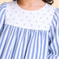 Girls Blue Striped Co-ord Set | Full Sleeve Top & Pants Outfit for Kids (2-6 Years)