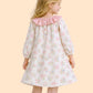 Girls Floral Printed Dress with Frill Neck | Cute Pink Casual Dress for Kids (2-6 Years)