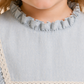 Girls Pastel Blue Frill Dress with Lace Detail | Elegant Cotton Casual Wear (1–6 Years)