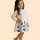 Girls White Floral Embroidered Dress | Cute Casual Cotton Frock (2–8 Years)