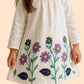 Girls White Floral Embroidered Dress | Cute Casual Cotton Frock (2–8 Years)