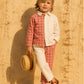 Boys Dual-Tone Co-Ord Set with Checks | Cream & Red Designer Shirt Pant Set (2–10 Years)