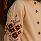 Girls Beige Embroidered Co-Ord Set | Ethnic Style Kurta & Pants Set (2–7 Years)