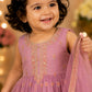 Girls Lavender Embroidered Party Wear Gown with Dupatta | Kids Ethnic Anarkali Dress | Festive Traditional Wear for Girls (1–8 Years)