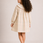 Girls Pastel Plaid Cotton Dress | Full Sleeve Ruffle Collar A-Line Dress with Lace Pocket (1–5 Years)