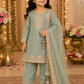 Girls Sea Green Embroidered Kurta Palazzo Set with Dupatta | Kids Ethnic Suit | Festive & Party Wear Traditional Dress for Girls (1–8 Years)