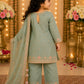 Girls Sea Green Embroidered Kurta Palazzo Set with Dupatta | Kids Ethnic Suit | Festive & Party Wear Traditional Dress for Girls (1–8 Years)