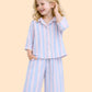 Girls Pastel Striped Co-ord Set | Shirt & Pants Outfit for Kids (2-6 Years)