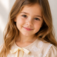 Toddler Girls Beige Embroidered Collar Dress | Elegant Cotton A-Line Party Dress for Kids (2–9 Years)