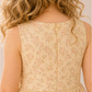 Girls Yellow Floral Sleeveless Party Dress with Bow | Elegant Cotton Summer Dress for Kids (1–5 Years)