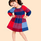 Girls Red & Blue Checkered Dress | Stylish Casual Cotton Dress for Kids (2-6 Years)