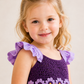 Girls Lavender Floral Embroidered Party Dress with Flutter Sleeves | Elegant Twirl Dress for Kids (1–6 Years)