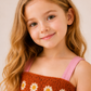 Girls Pink Smocked Dress with Daisy Embroidery | Sleeveless Cotton Fit & Flare Dress for Kids (1–6 Years)