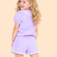 Girls Lavender Co-ord Set | Cute Top & Shorts Outfit for Kids (2-6 Years)