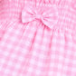 Girls Pink Checkered Co-ord Set | Sleeveless Top & Pants Outfit for Kids (2-6 Years)