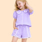 Girls Lavender Co-ord Set | Cute Top & Shorts Outfit for Kids (2-6 Years)