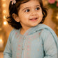 Baby Girls Sky Blue Embroidered Kurta Pant Set with Dupatta | Kids Ethnic Suit | Festive & Party Wear Traditional Dress for Girls (1- 8 Years)