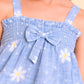 Girls Blue Floral Co-ord Set | Sleeveless Top & Pants Outfit for Kids (2-6 Years)
