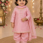 Baby Girls Pink Embroidered Kurta Patiala Set with Dupatta | Kids Ethnic Wear Suit | Traditional Party Wear Dress (1–8 Years)