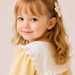 Girls Pastel Yellow Ruffle Yoke Dress | Elegant Full Sleeve Cotton Party Dress for Toddlers & Kids (2–8 Years)