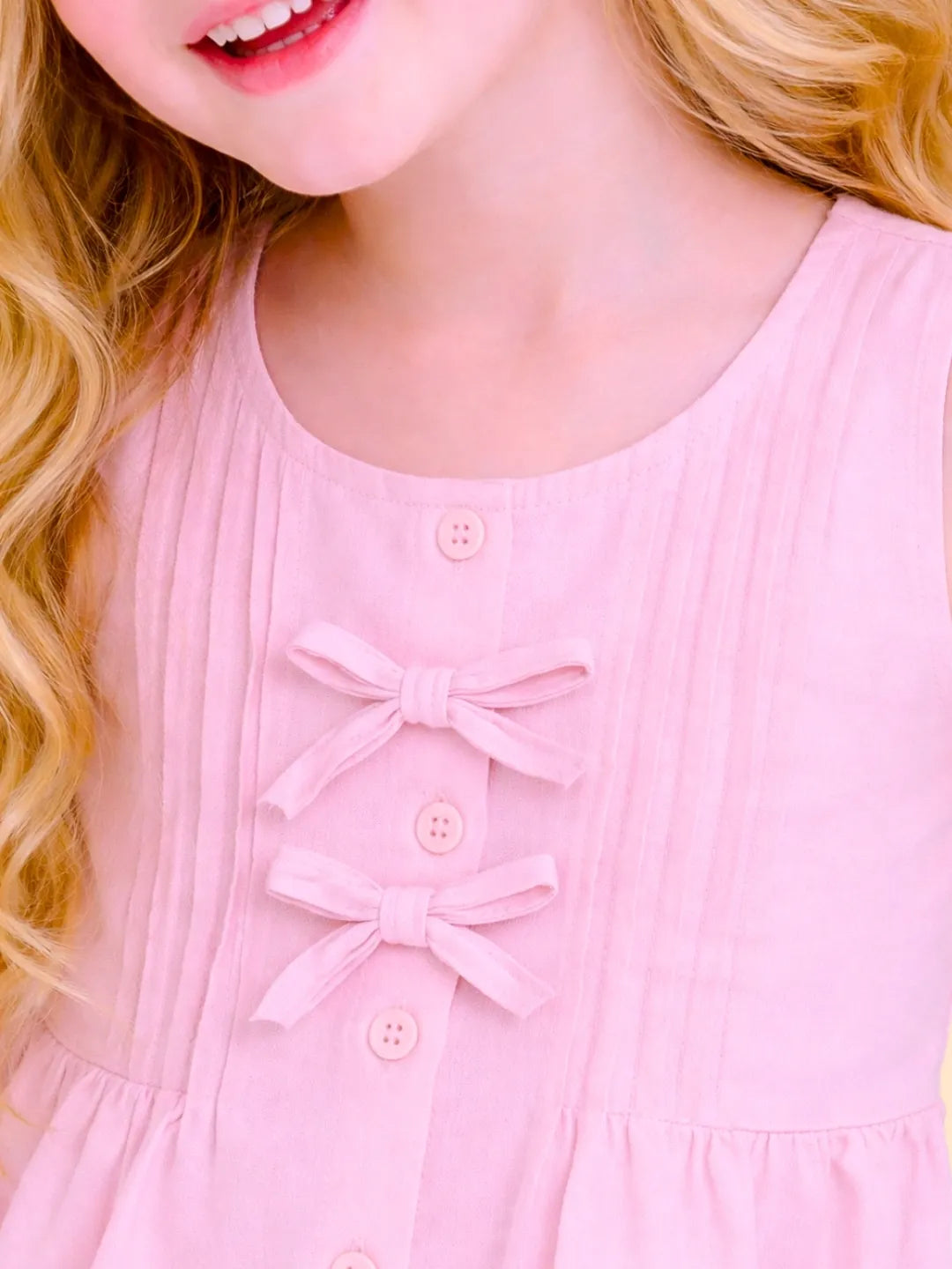 Girls Pink Co-ord Set | Sleeveless Top & Wide Leg Pants Outfit for Kids (2-6 Years)