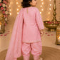Baby Girls Pink Embroidered Kurta Patiala Set with Dupatta | Kids Ethnic Wear Suit | Traditional Party Wear Dress (1–8 Years)