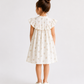 Girls White Floral Print Ruffle Dress | Soft Cotton Sleeveless Summer Frock for Toddlers & Kids (1–5 Years)