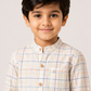 Boys Checked Cotton Shirt with Yellow Shorts Set | Premium Summer Co-Ord Outfit for Toddlers & Kids (2–8 Years)