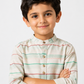 Boys Striped Cotton Shirt with Maroon Shorts Set | Stylish Summer Co-Ord Outfit for Toddlers & Kids (2–8 Years)
