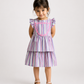 Girls Pastel Striped Layered Dress | Multicolor Cotton Party Wear Dress for Toddlers & Kids (2–8 Years)